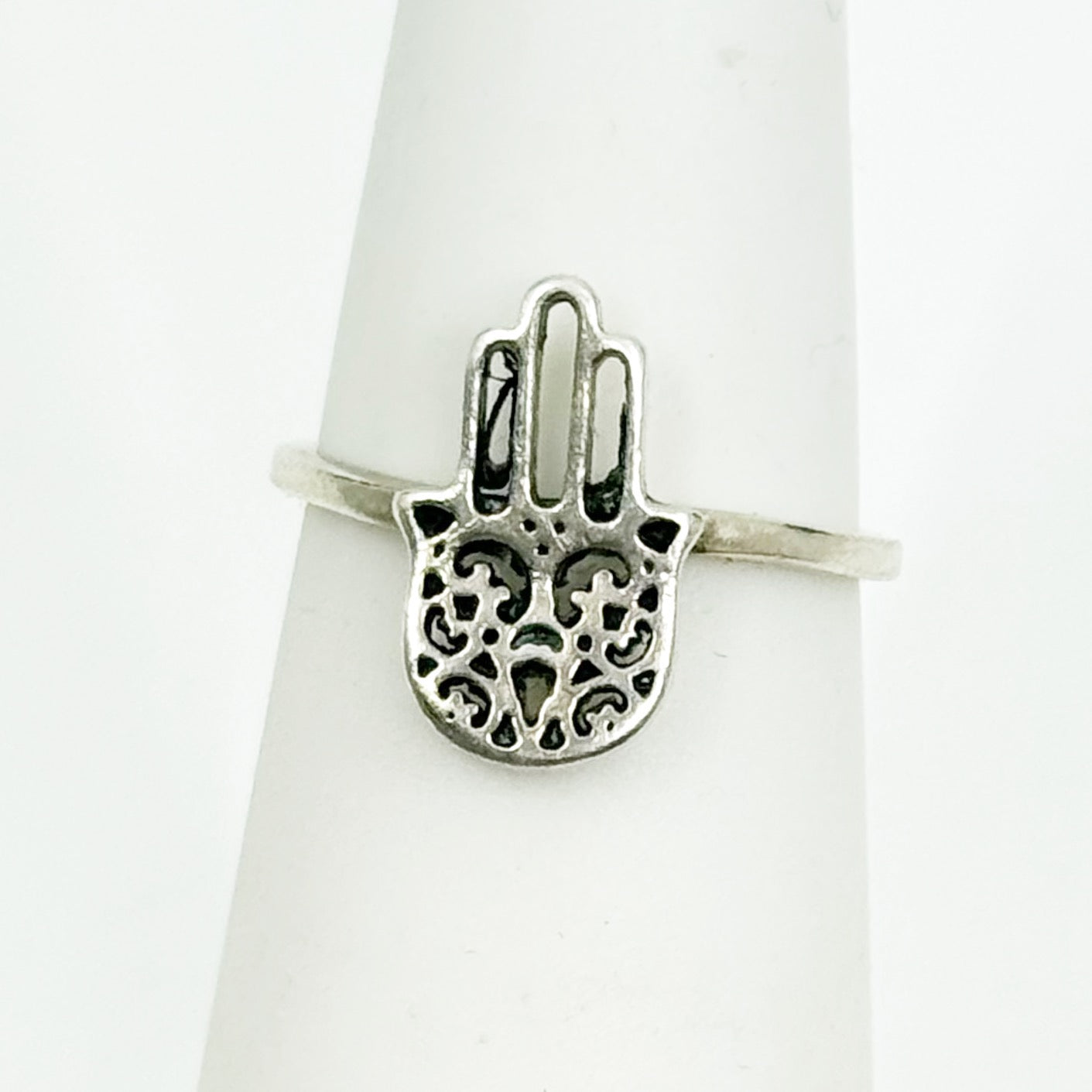 Sterling silver hamsa ring GM437