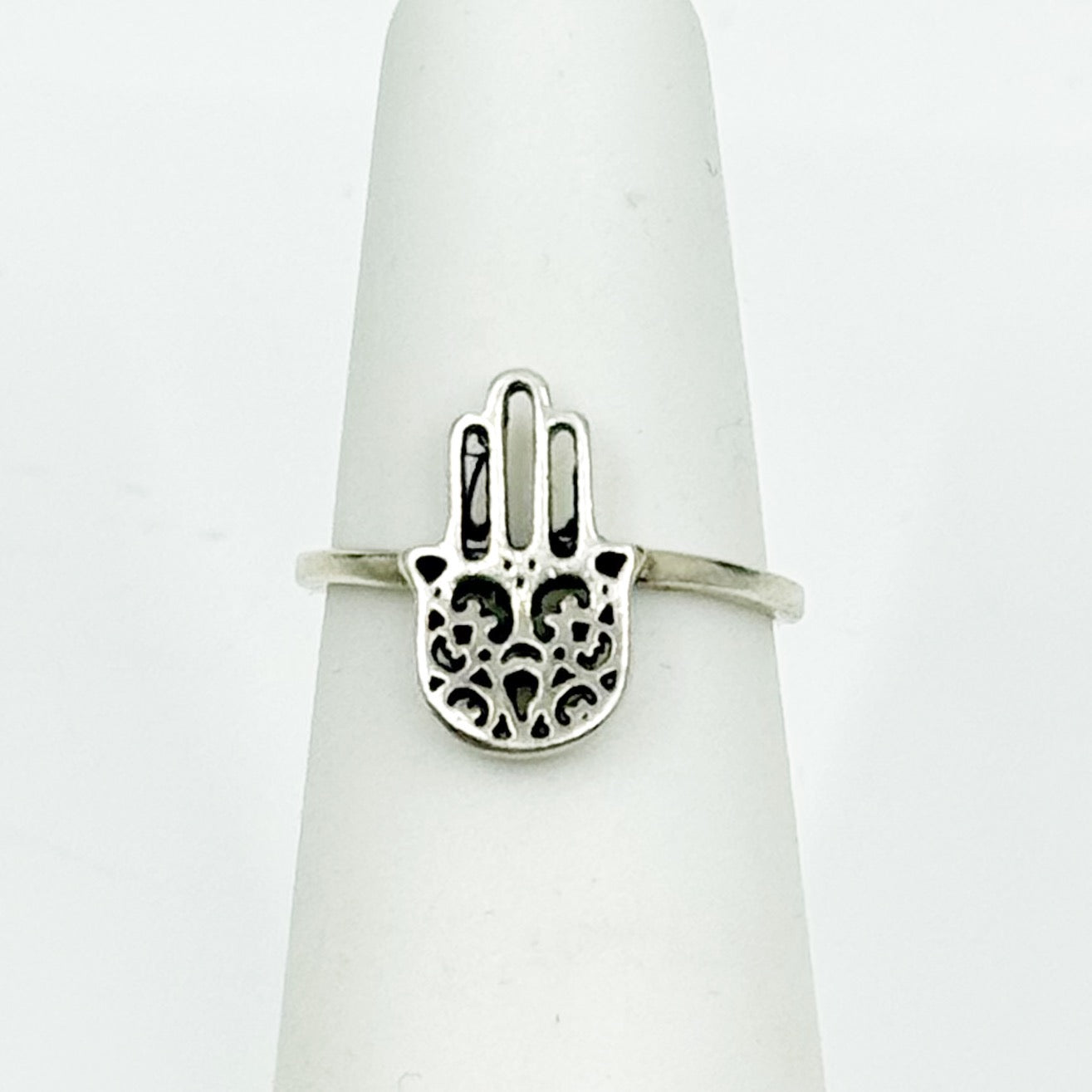 Sterling silver hamsa ring GM437