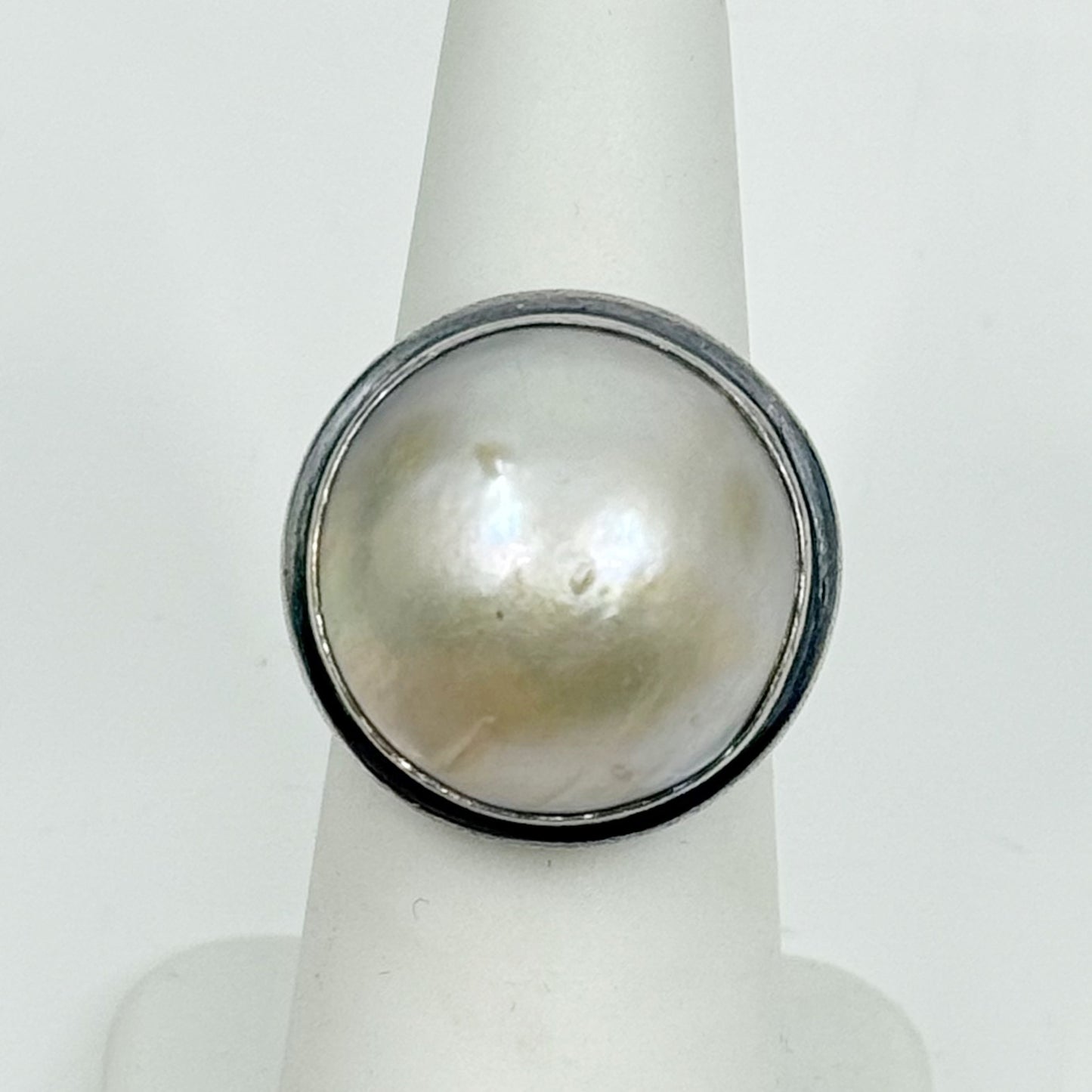 Sterling silver Mabe pearl ring GM439