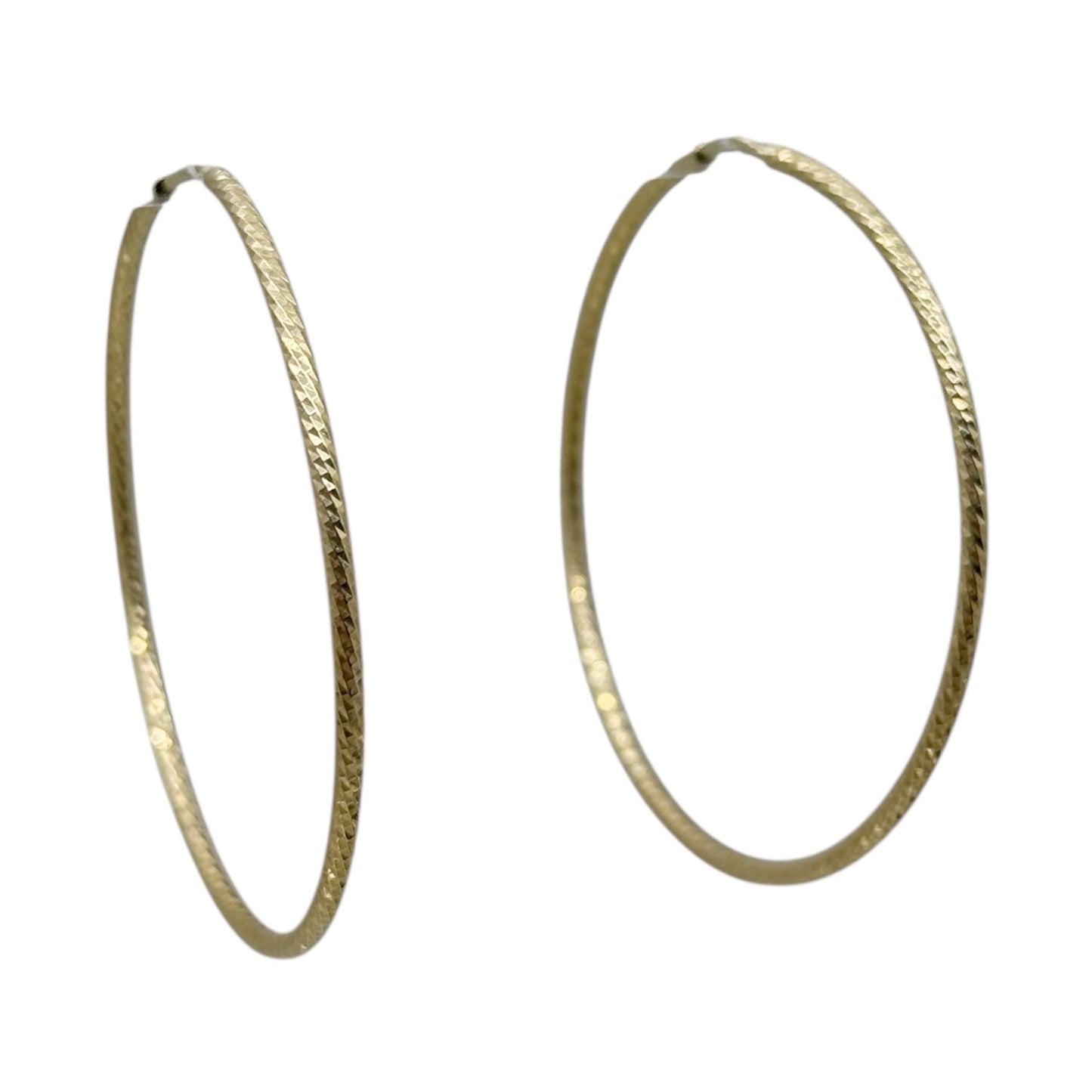 oversize Dyadema gold vermeil Sterling silver hoop earrings - GM446