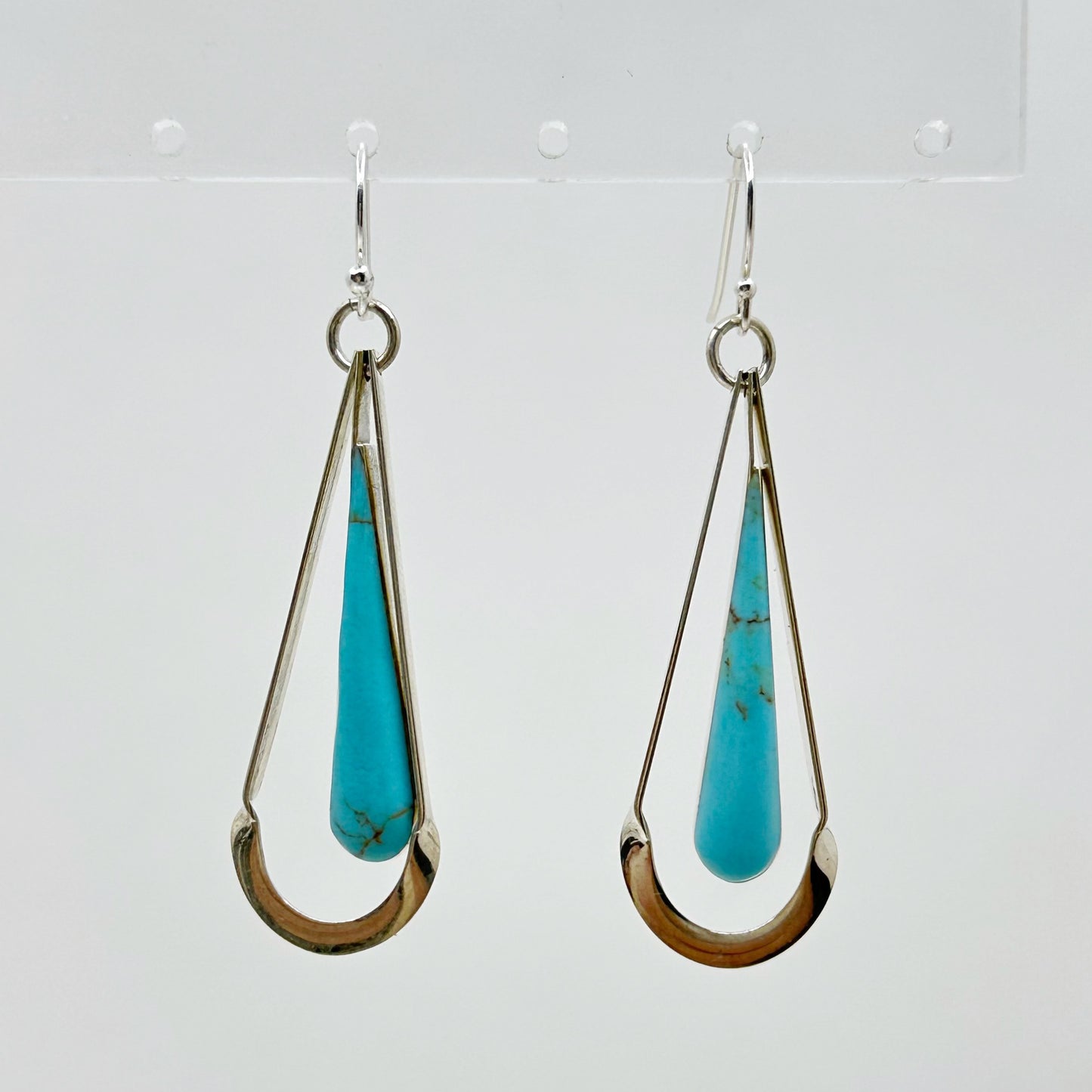 ATI Sterling silver turquoise drop earrings GM447