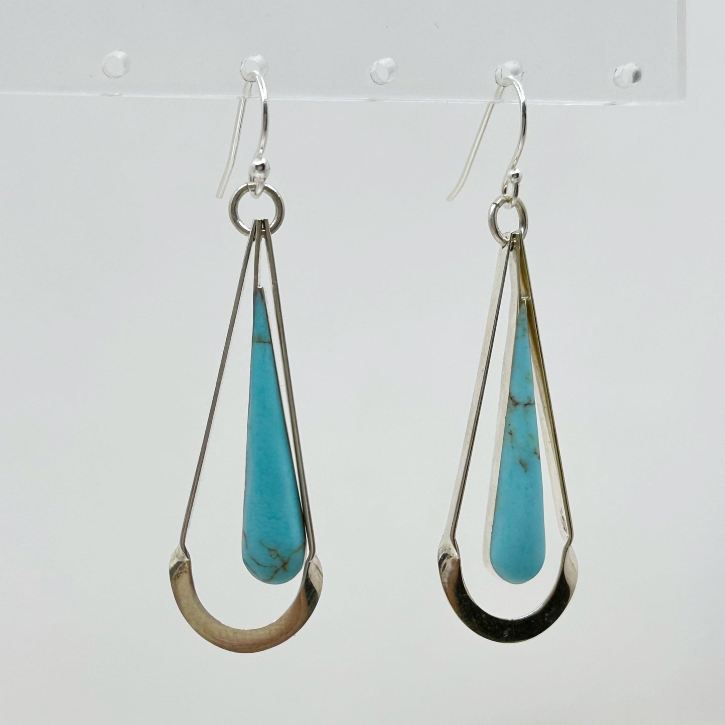 ATI Sterling silver turquoise drop earrings GM447
