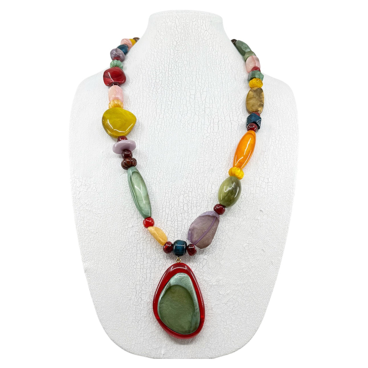Haute Couture Dominique Denaive Lucite acrylic bead necklace - GM45