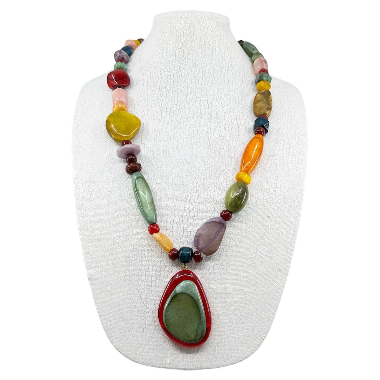 Haute Couture Dominique Denaive Lucite acrylic bead necklace - GM45