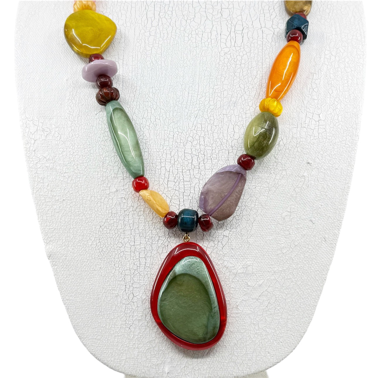 Haute Couture Dominique Denaive Lucite acrylic bead necklace - GM45