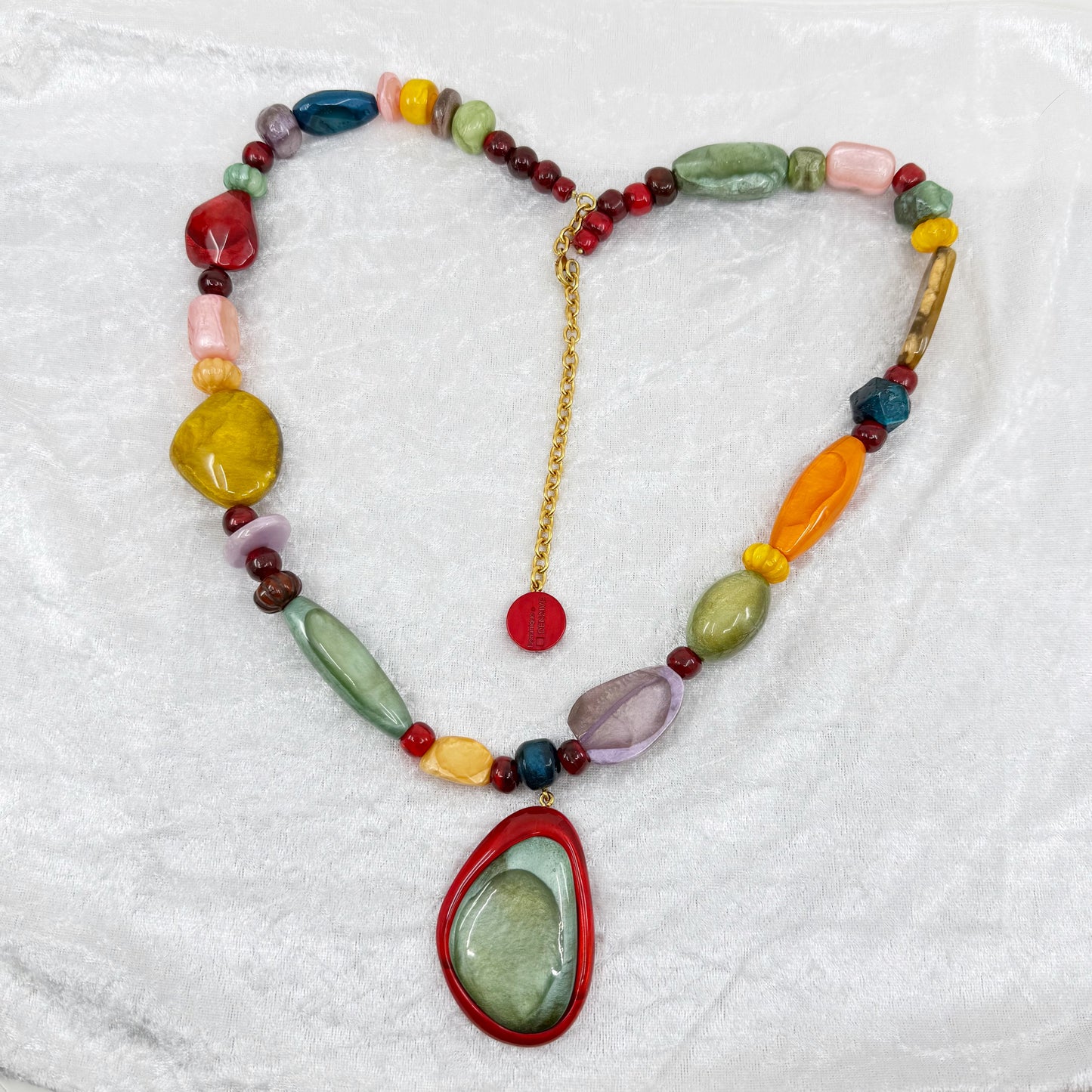 Haute Couture Dominique Denaive Lucite acrylic bead necklace - GM45