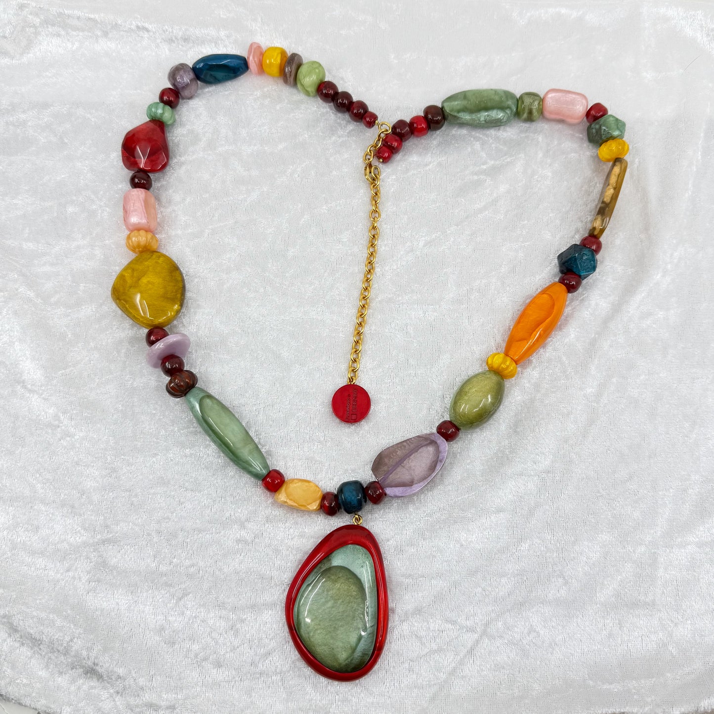 Haute Couture Dominique Denaive Lucite acrylic bead necklace - GM45