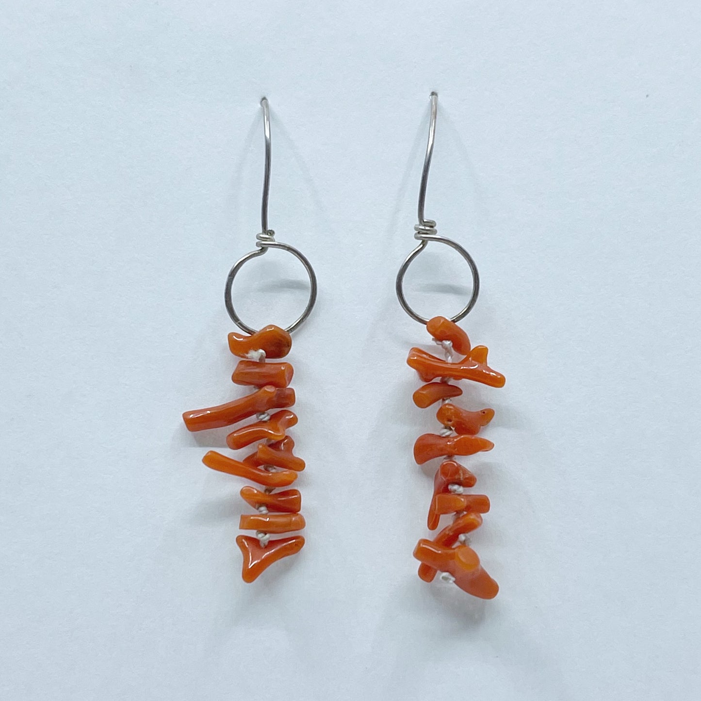 Sterling silver coral earrings GM455