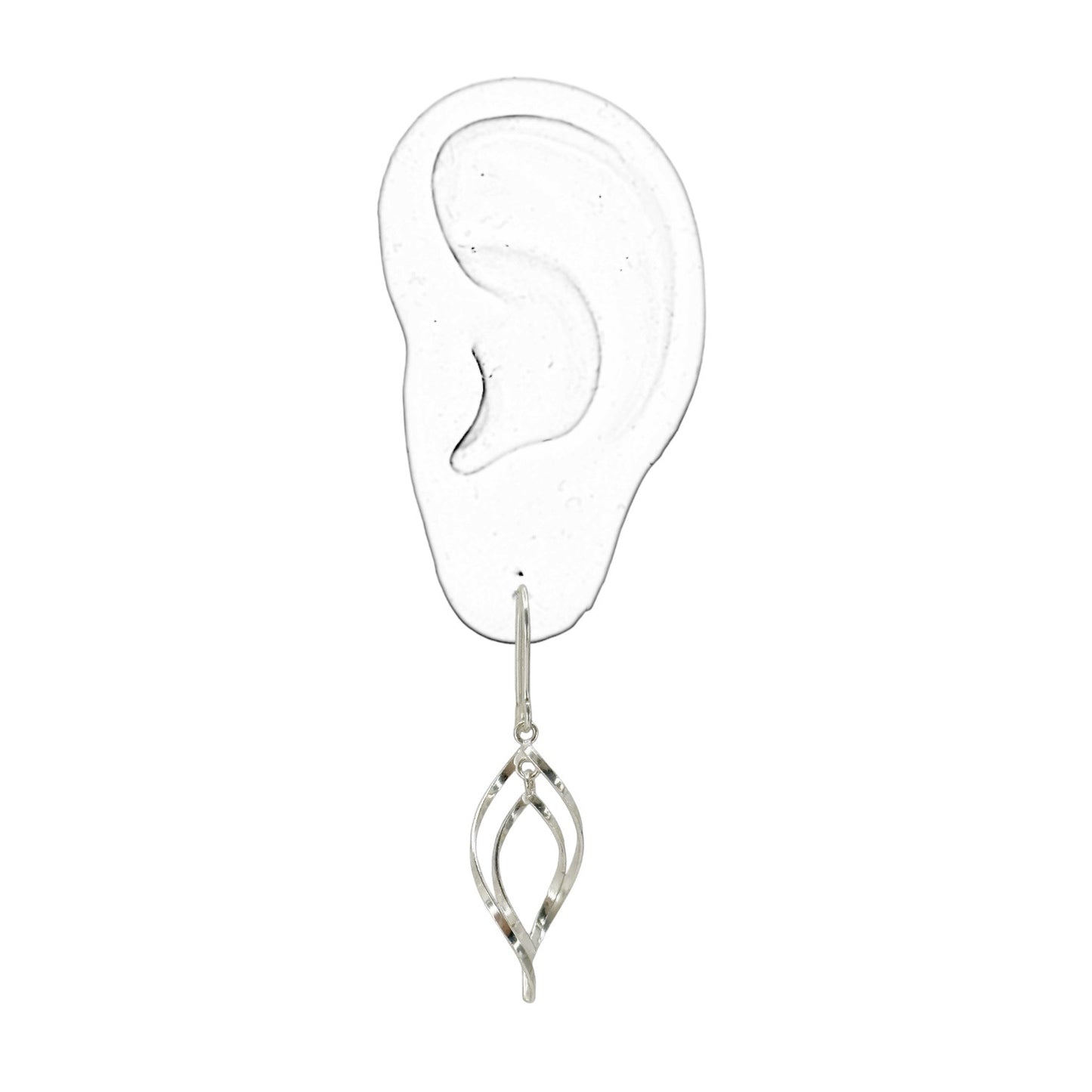Sterling silver twisted drop earrings GM467