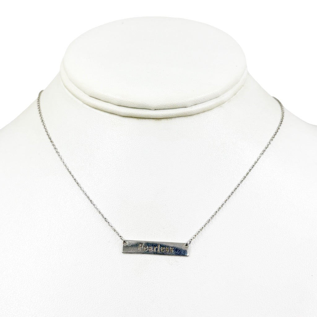 Sterling Forever Sterling silver fearless pendant necklace - GM475