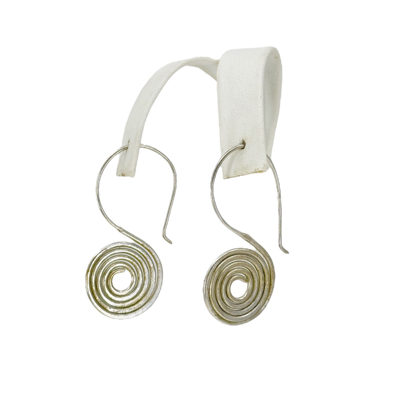 Hand Made Sterling silver spiral earrings GM491