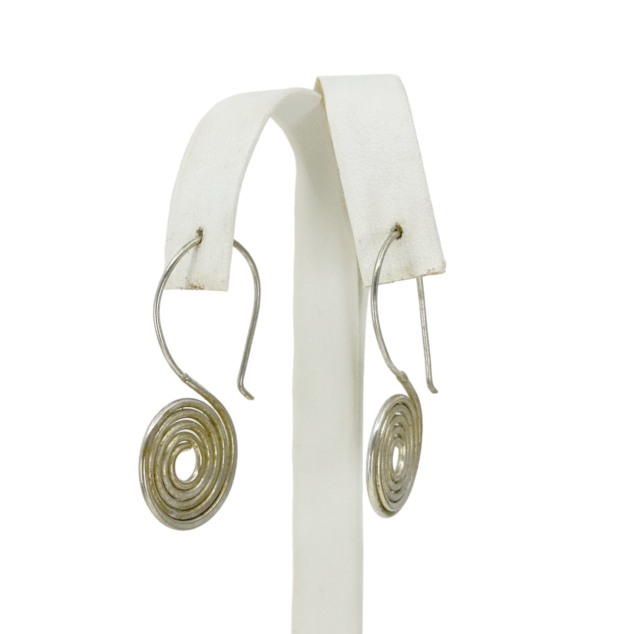 Hand Made Sterling silver spiral earrings GM491