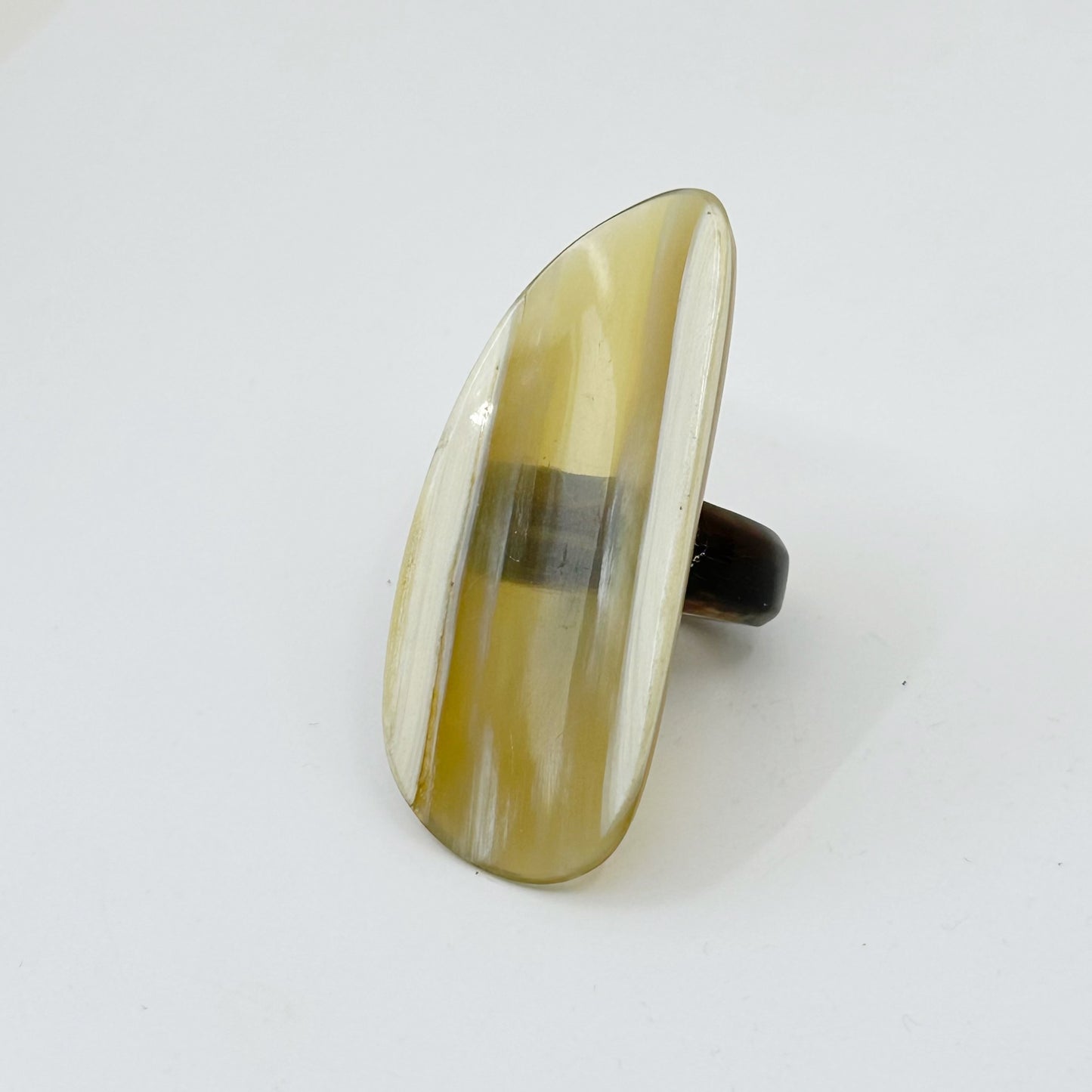 Vintage Hand carved horn Ring - GM3003