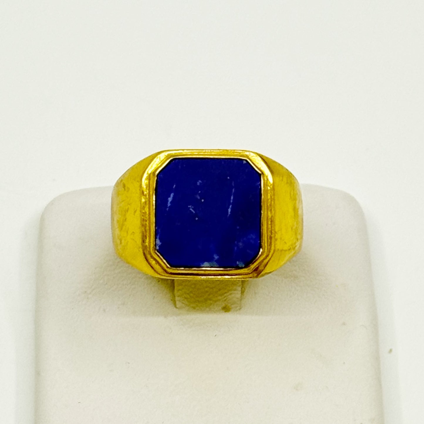 18k gold filled lapis lazuli signet ring