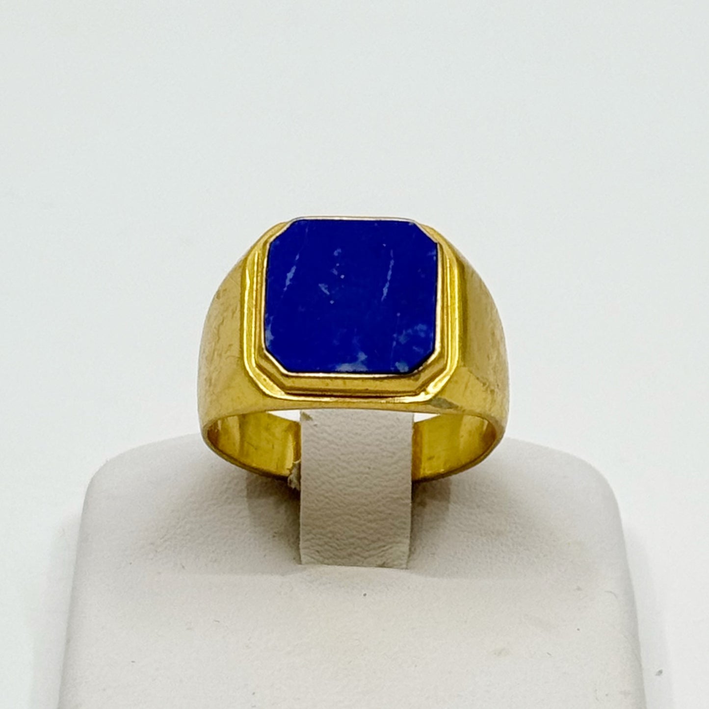 18k gold filled lapis lazuli signet ring
