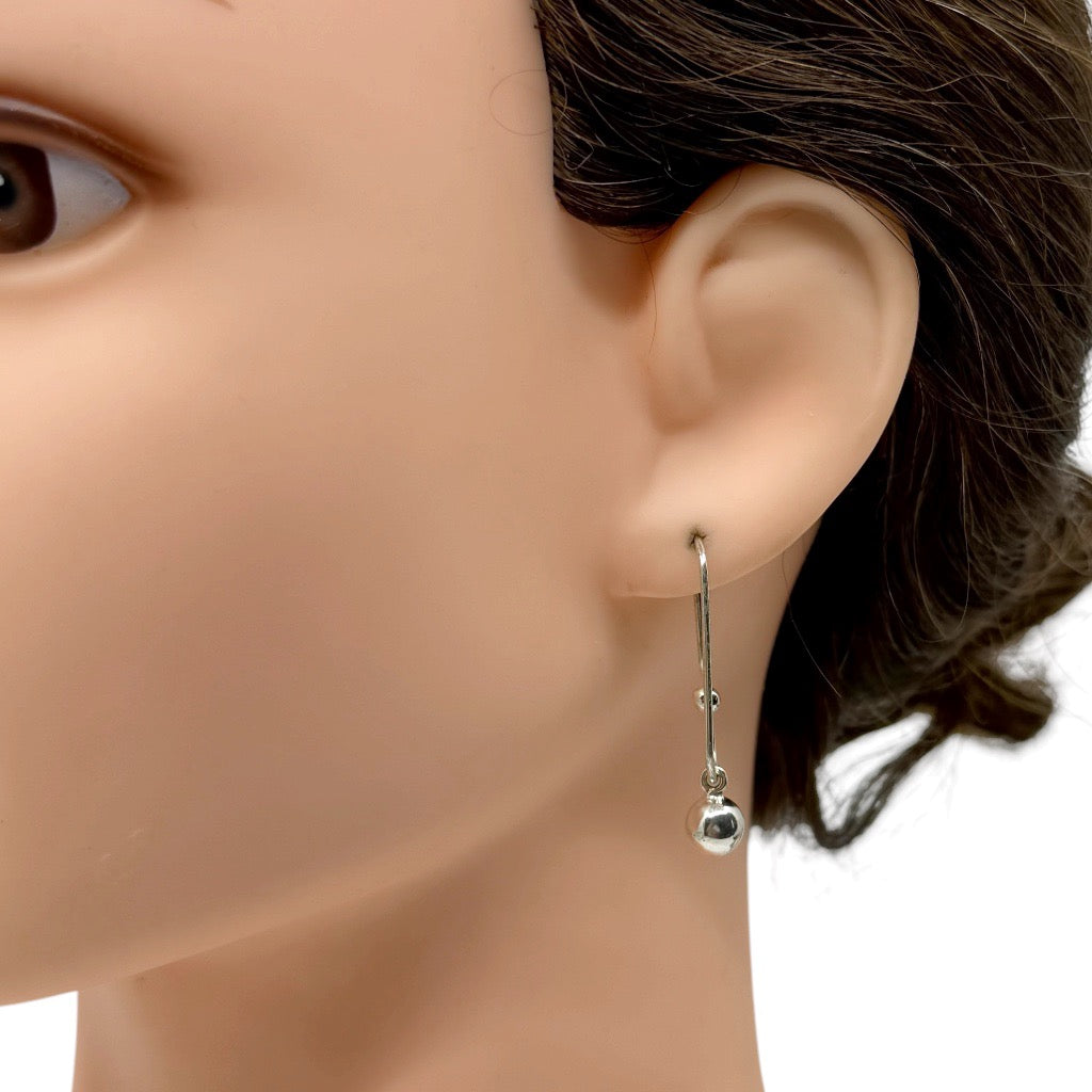 ATI Mexico sterling silver bead drop earrings - GM551