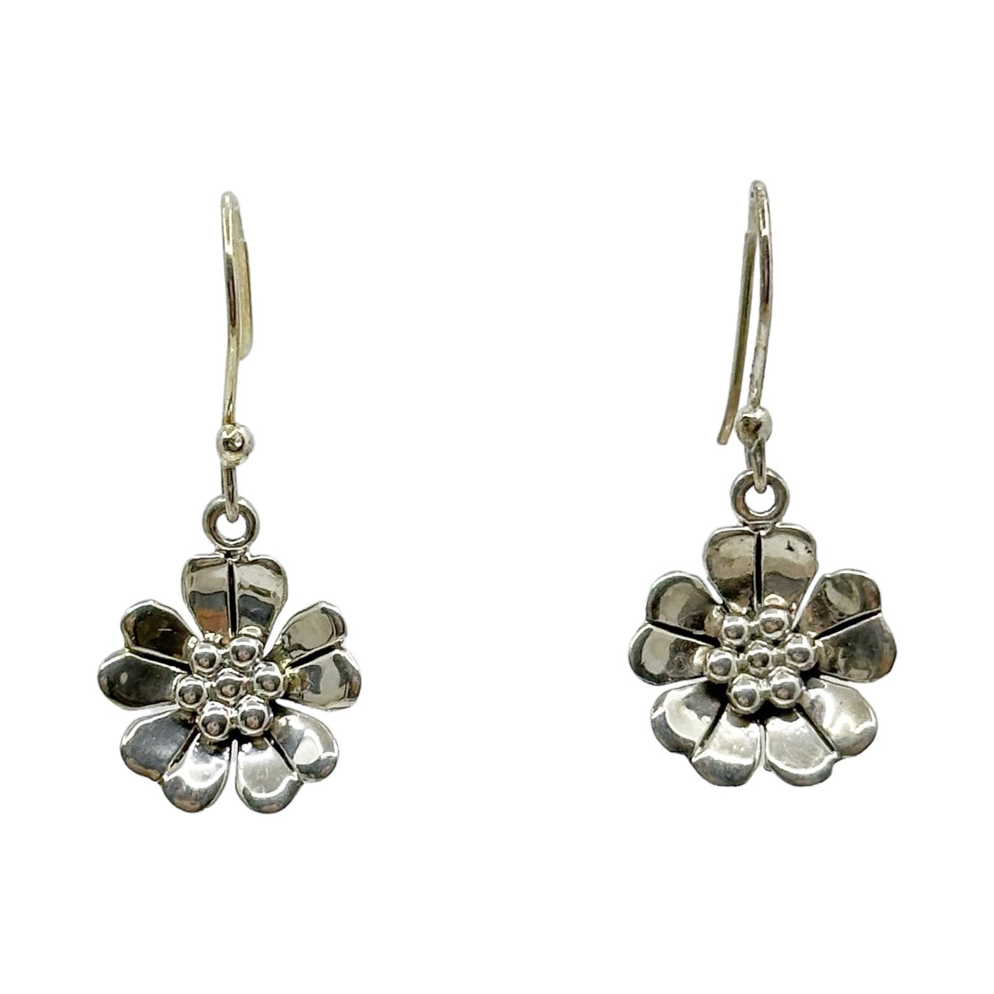 Mexican Sterling silver flower earrings GM558