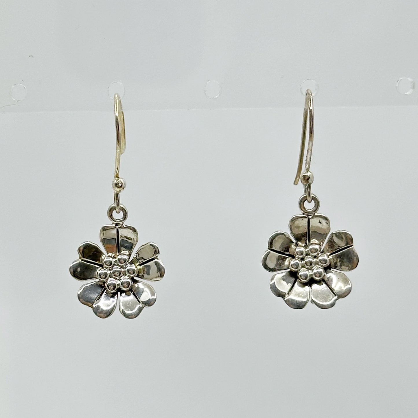 Mexican Sterling silver flower earrings GM558