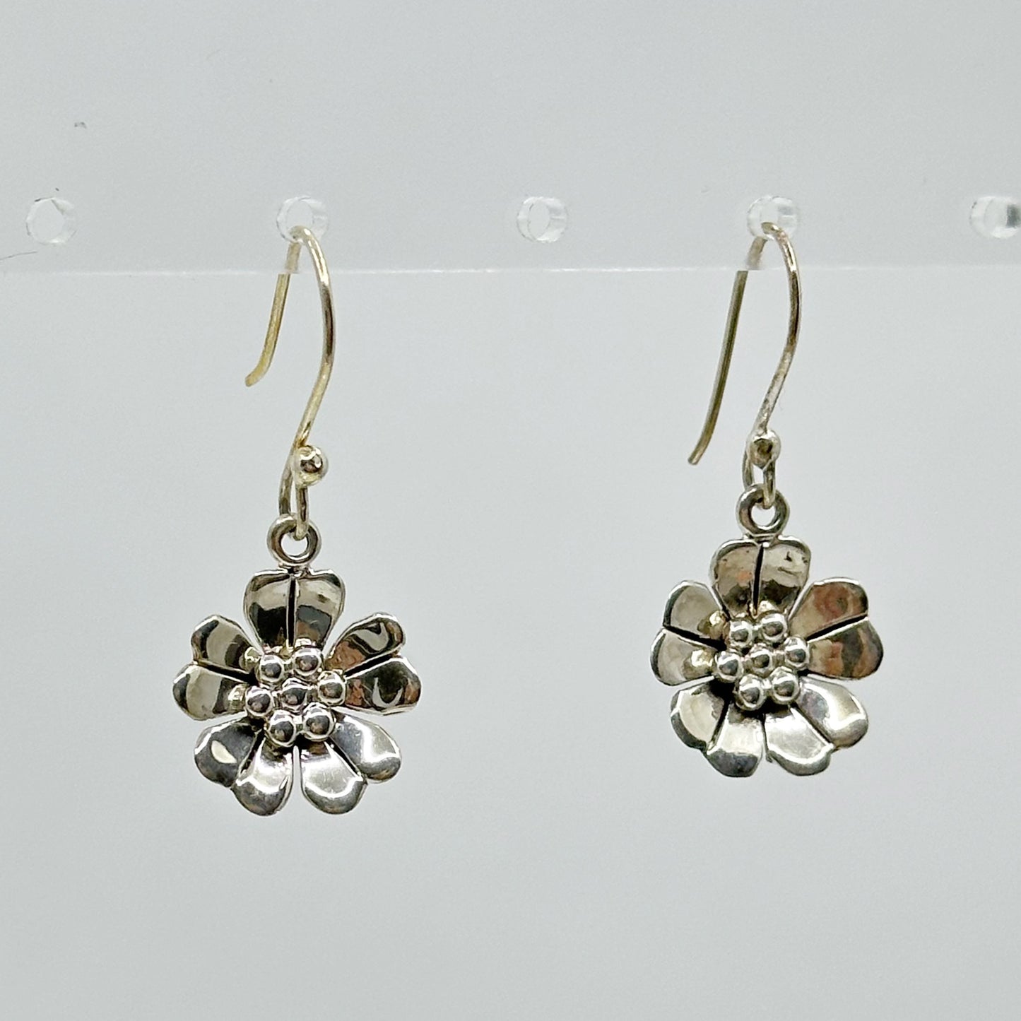Mexican Sterling silver flower earrings GM558