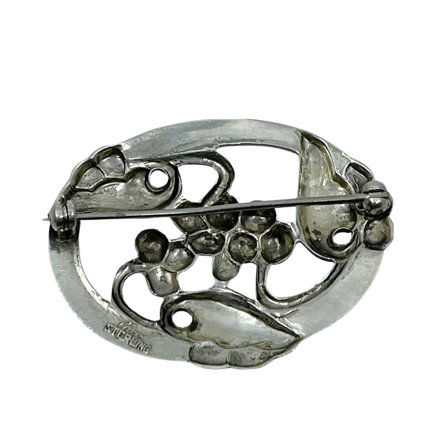 CORO sterling silver grape brooch GM562
