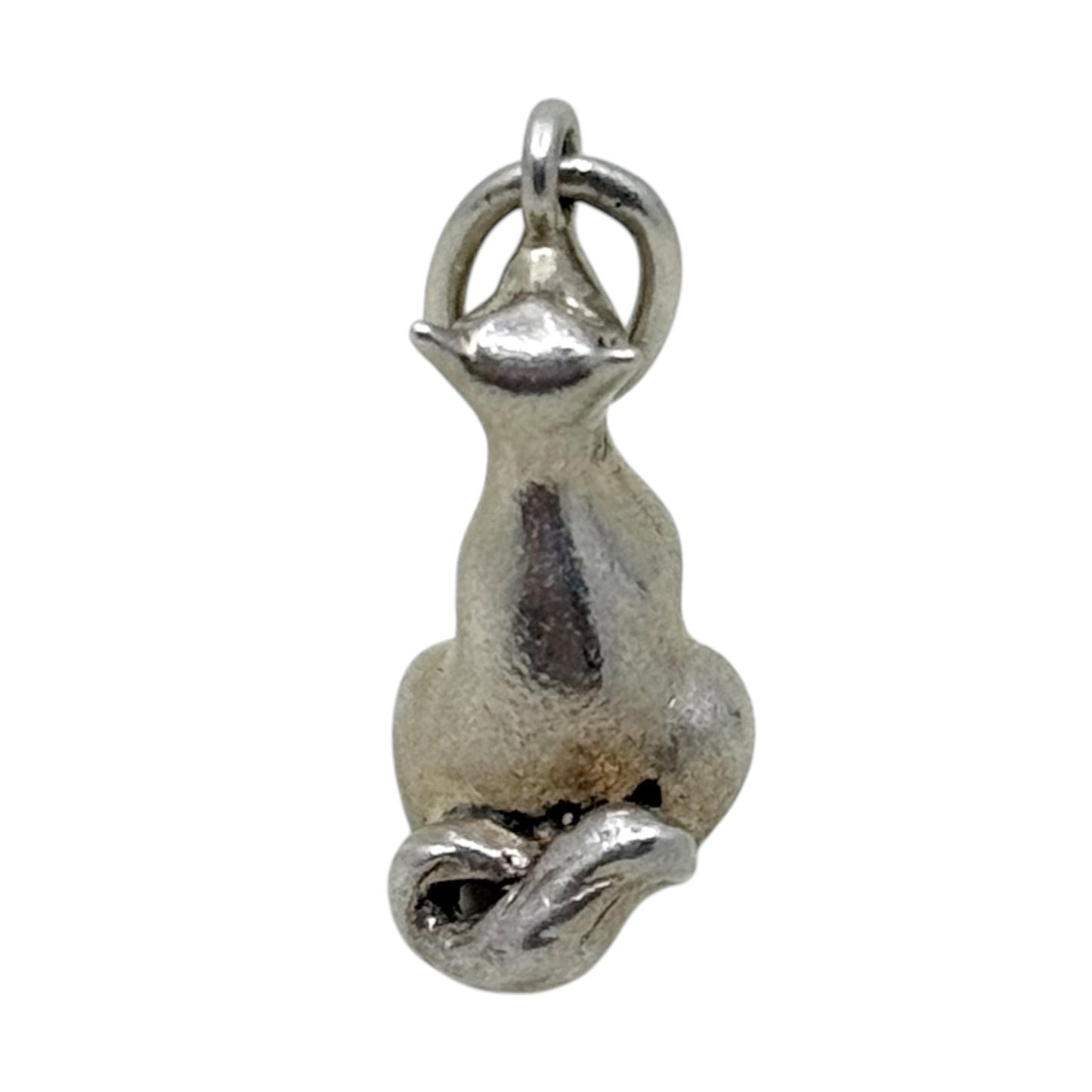 sterling silver wolf / dog charm pendant - GM569