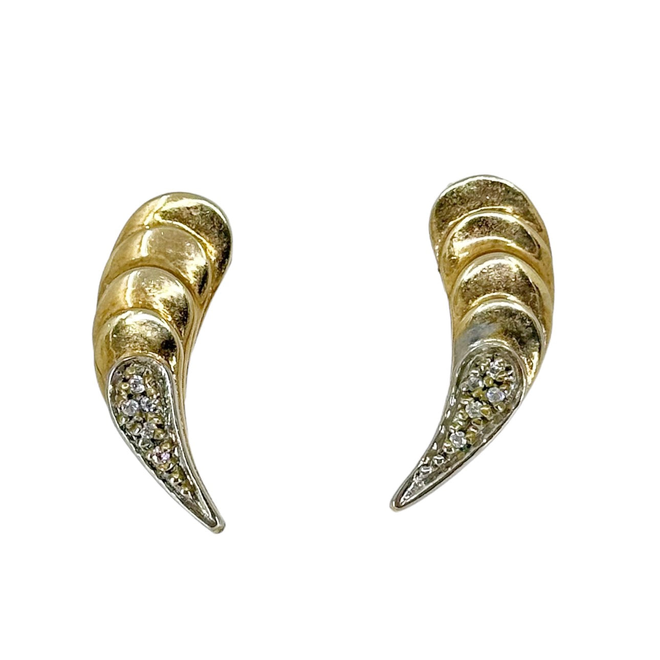 Vintage 14K Gold Filled Cubic zirconia earrings GM574