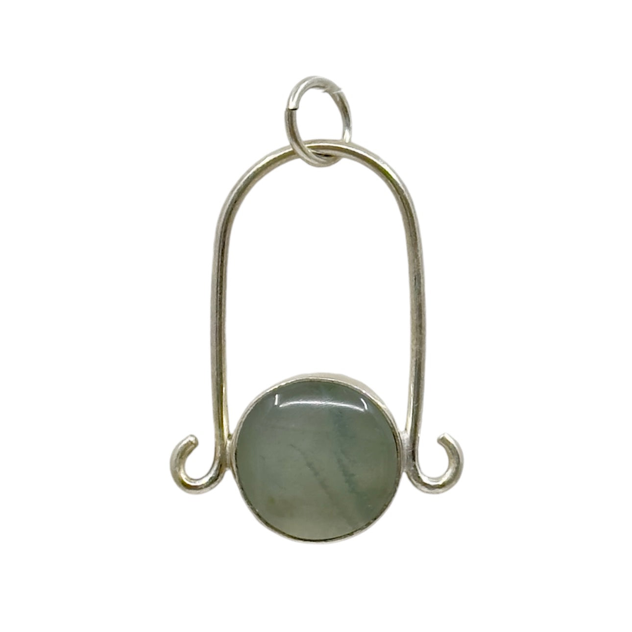 Hand Made sterling silver Prasiolite pendant GM578