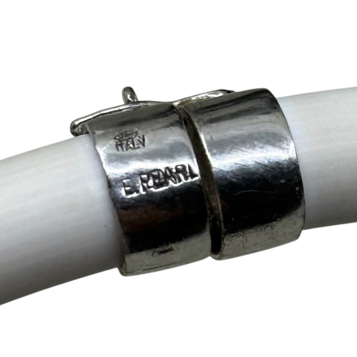 Erwin Pearl sterling silver white silicon crystal choker necklace - GM590