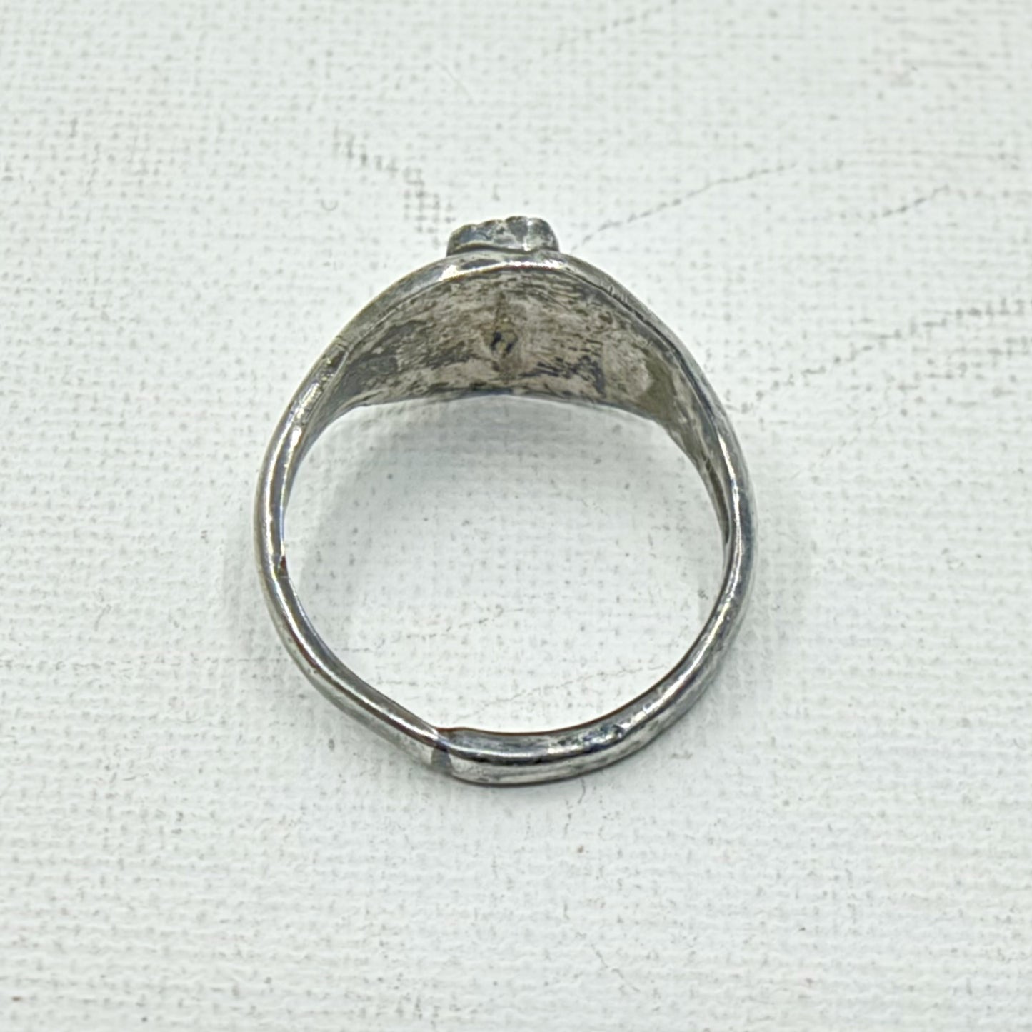 Navajo sterling silver turquoise & coral ring - GM603