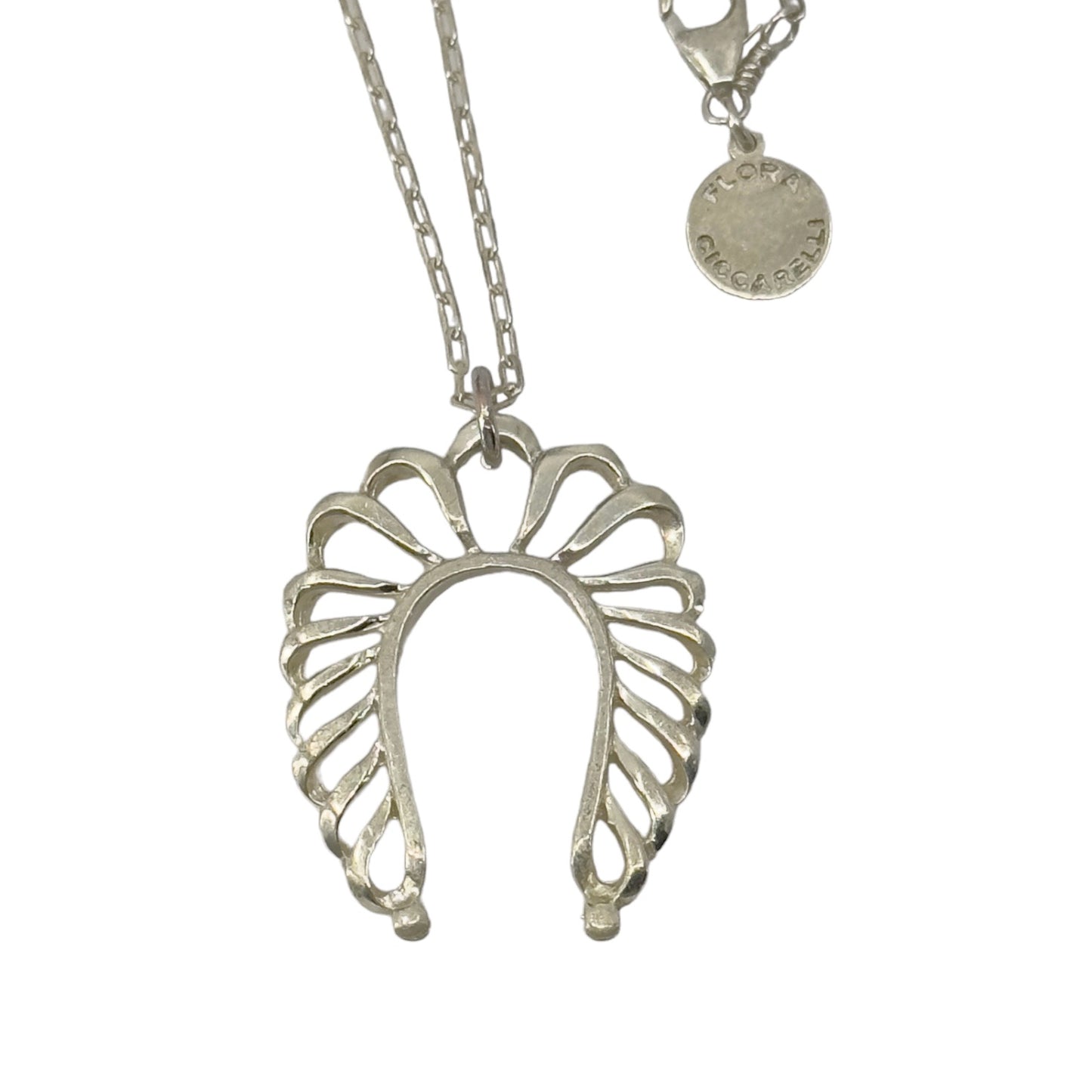 Flora Ciccarelli sterling silver horseshoe pendant necklace GM607