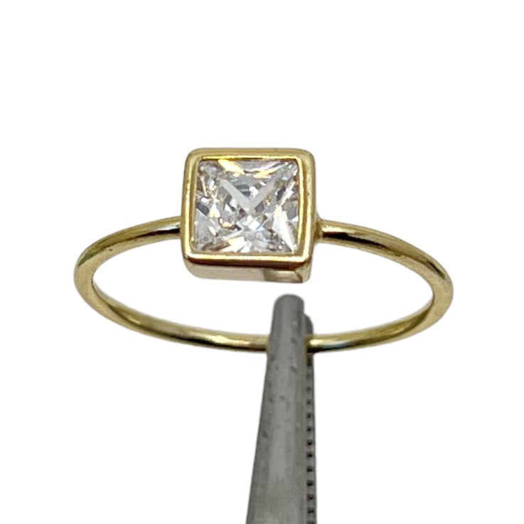 SASHI Gold vermeil sterling silver cubic zirconia ring GM614