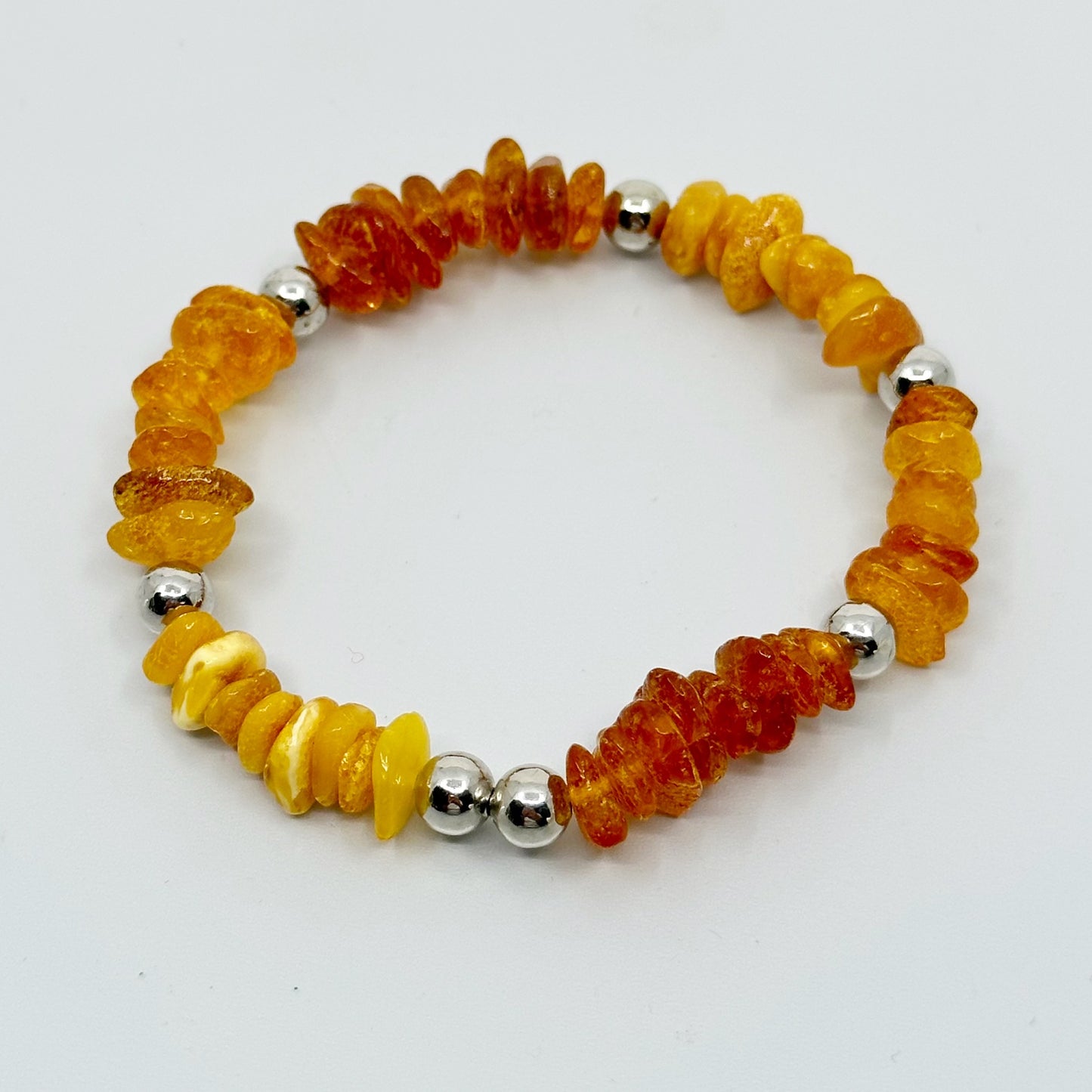 Vintage baltic amber stretch bracelet GM617