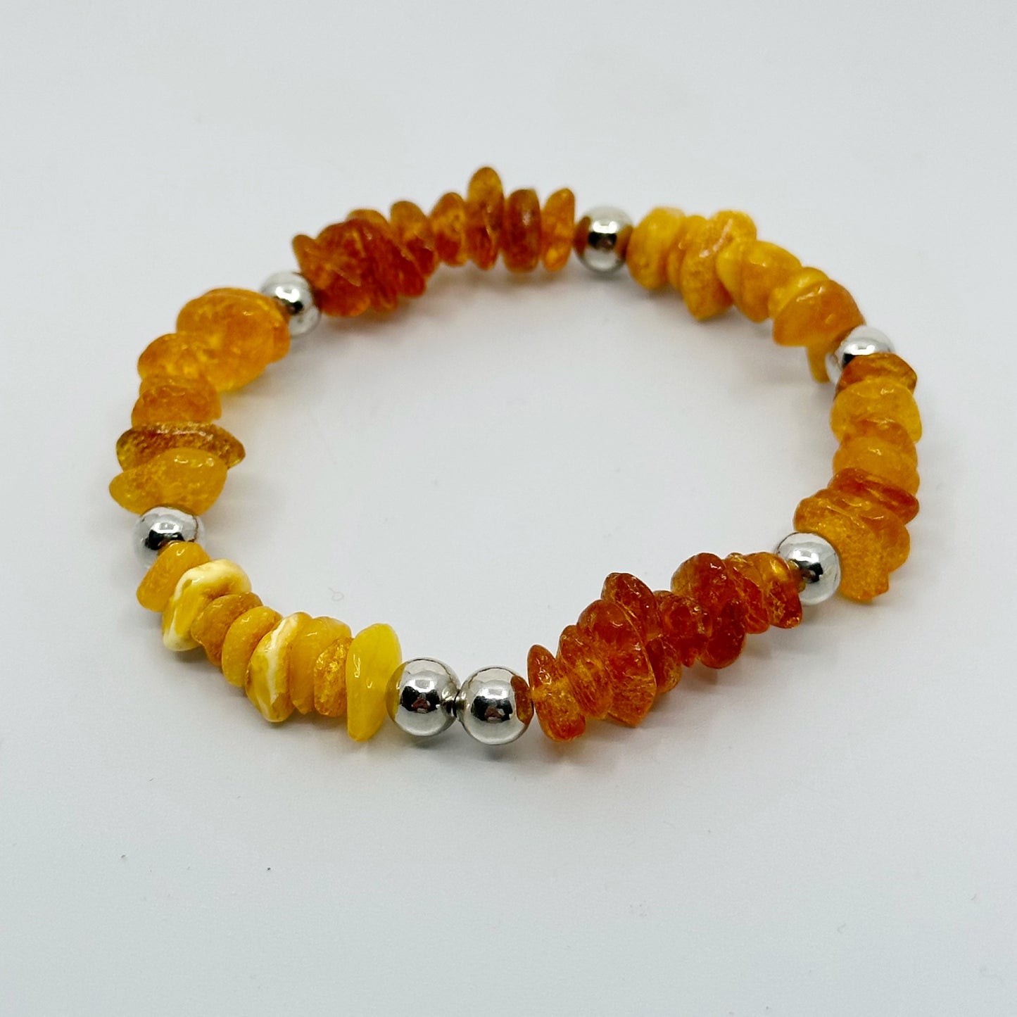 Vintage baltic amber stretch bracelet GM617