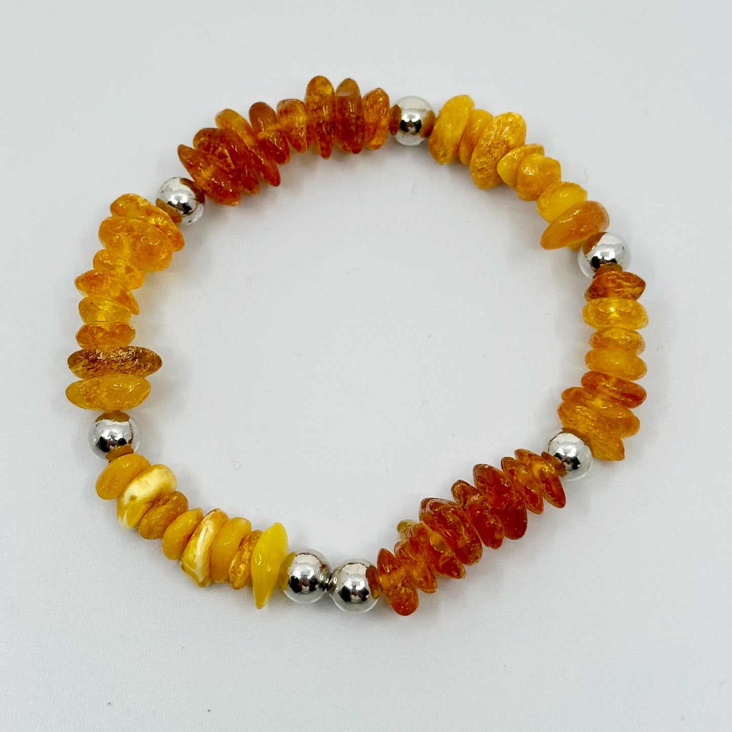Vintage baltic amber stretch bracelet GM617