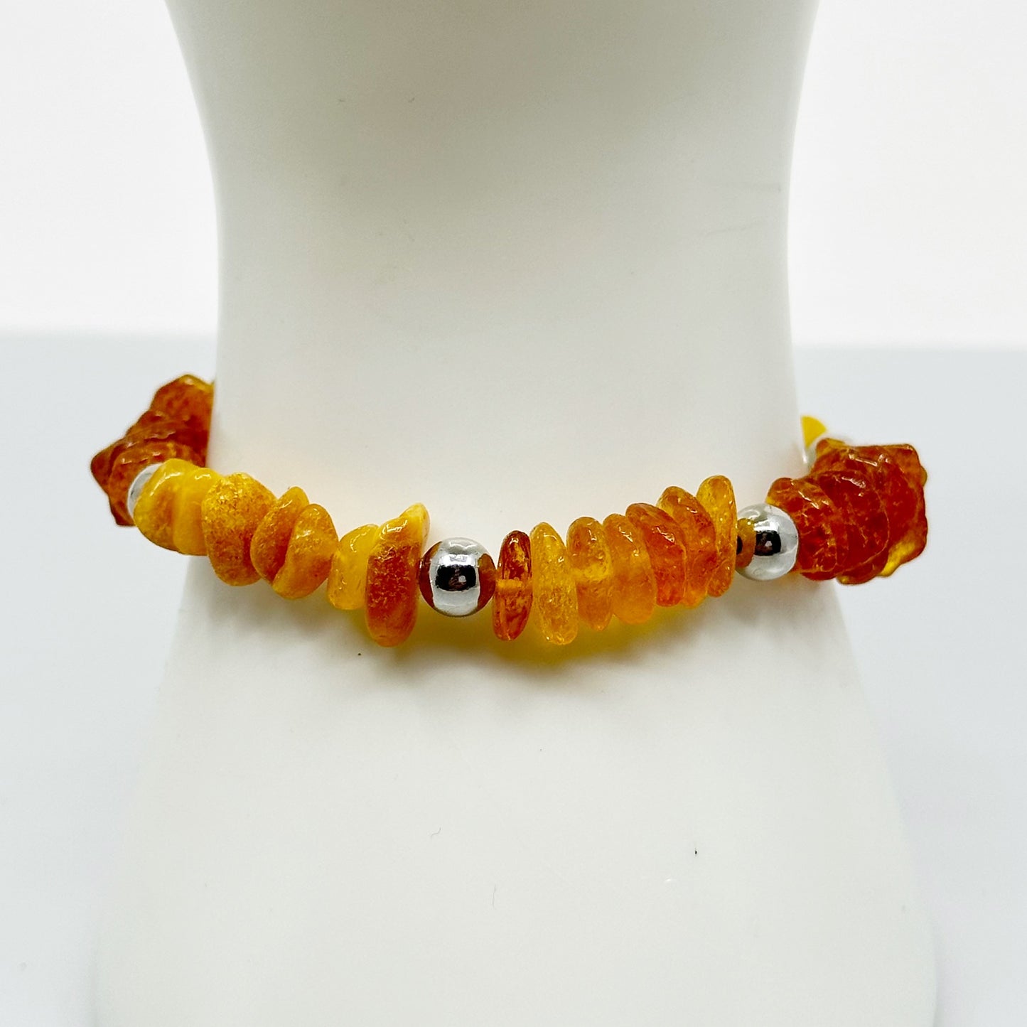 Vintage baltic amber stretch bracelet GM617