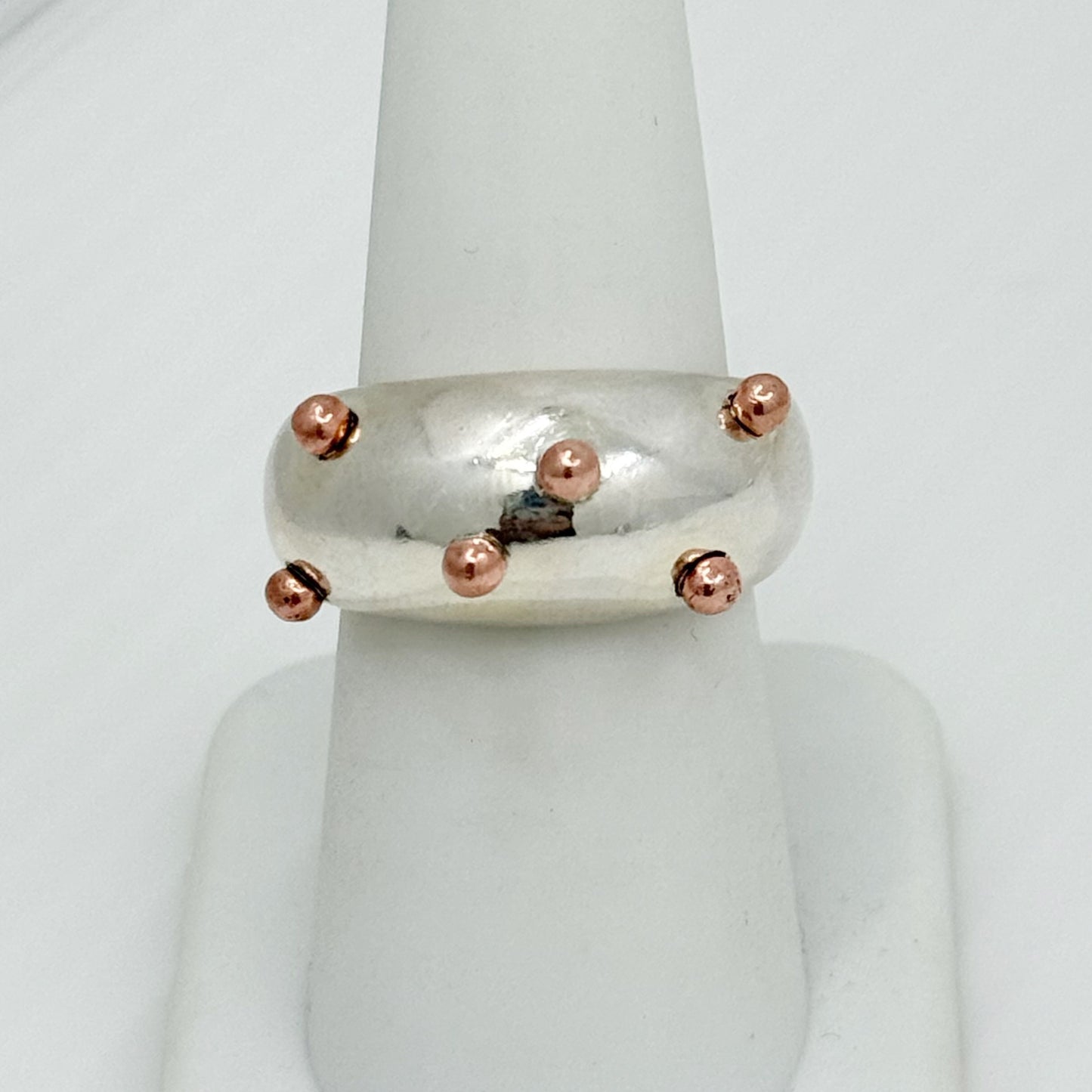 Contemporary sterling silver & Copper ring - GM62