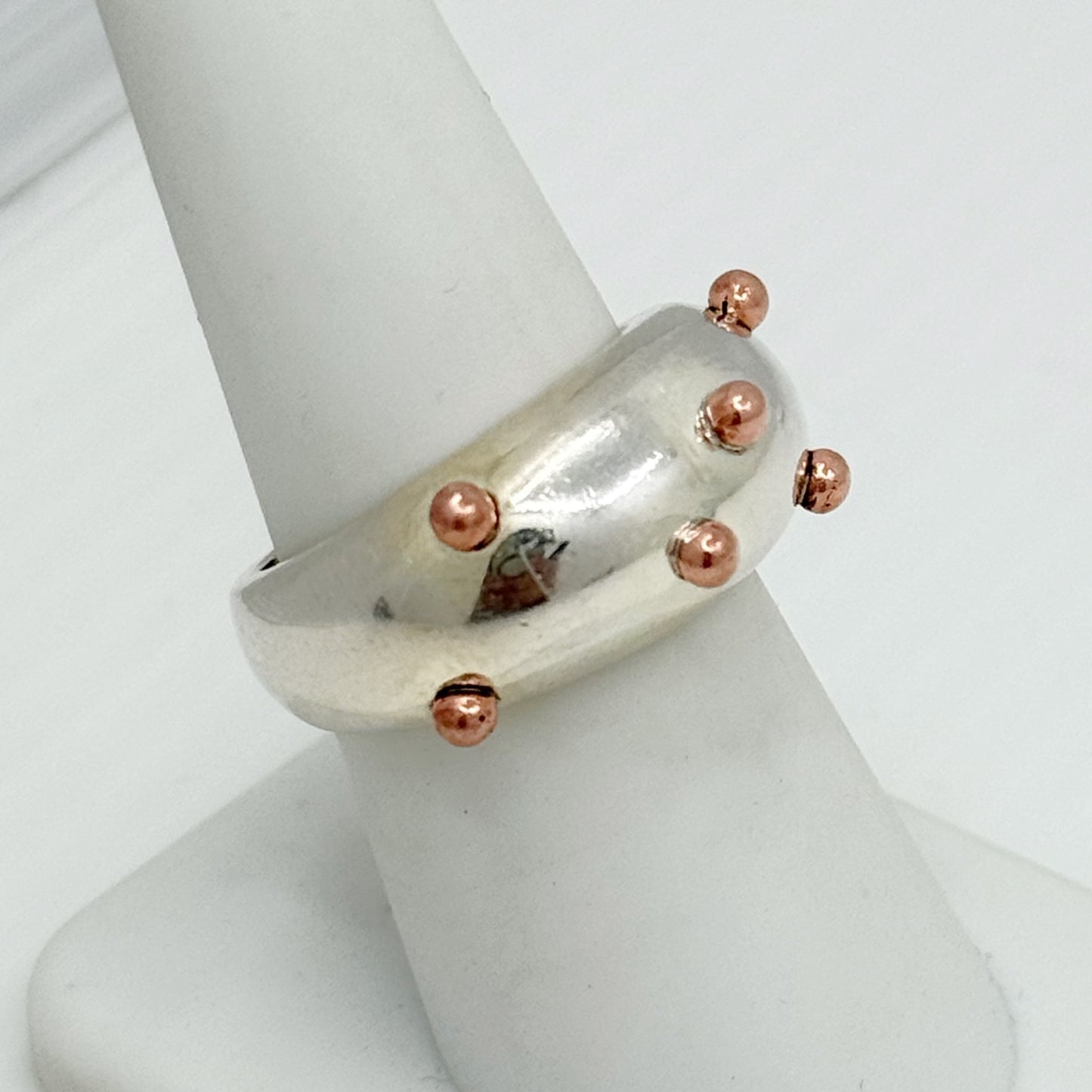 Contemporary sterling silver & Copper ring - GM62