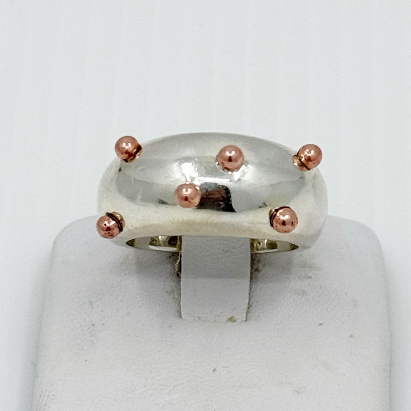 Contemporary sterling silver & Copper ring - GM62