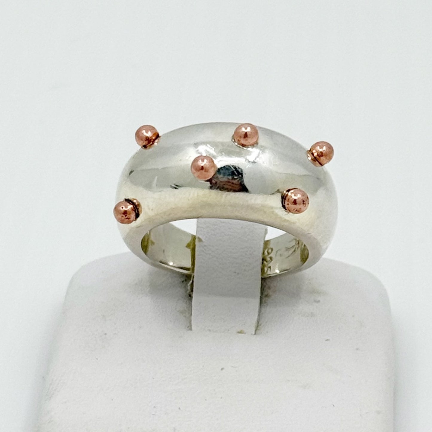 Contemporary sterling silver & Copper ring - GM62