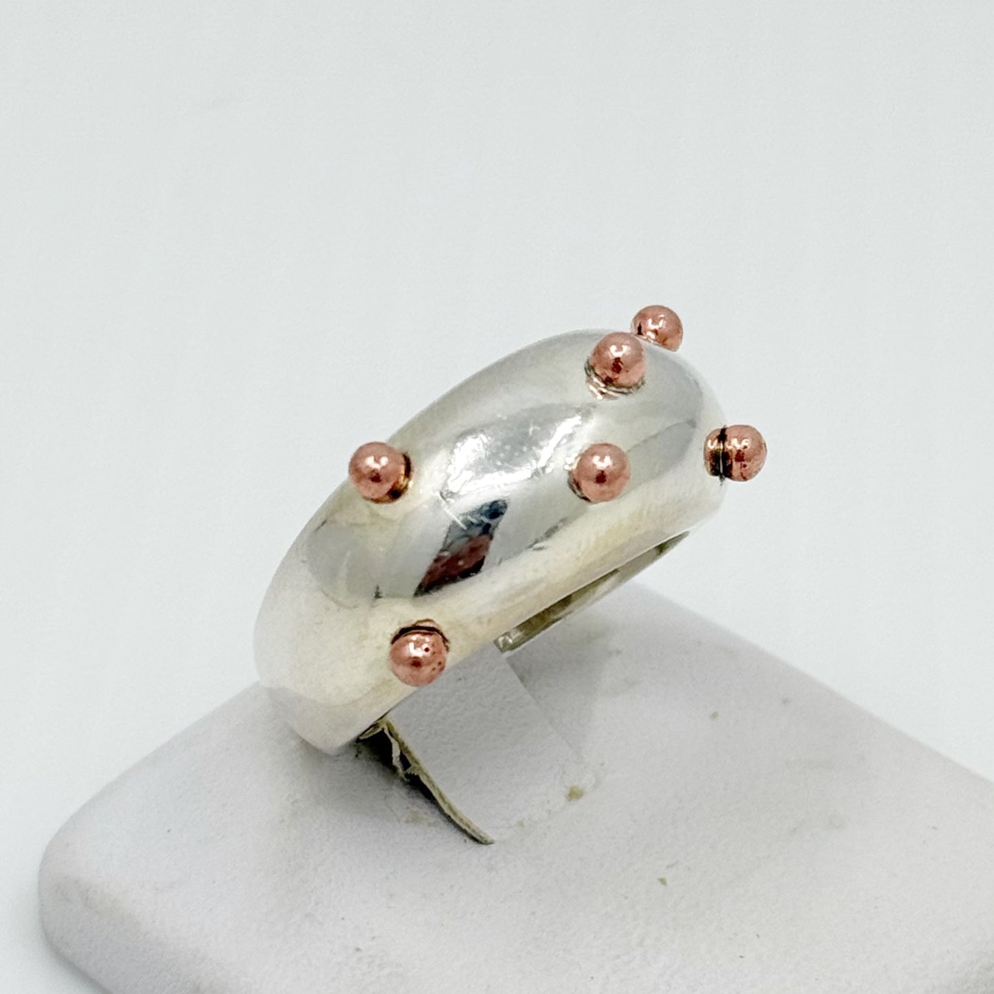 Contemporary sterling silver & Copper ring - GM62