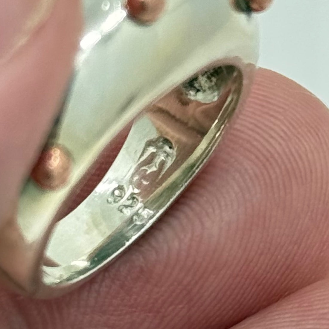 Contemporary sterling silver & Copper ring - GM62