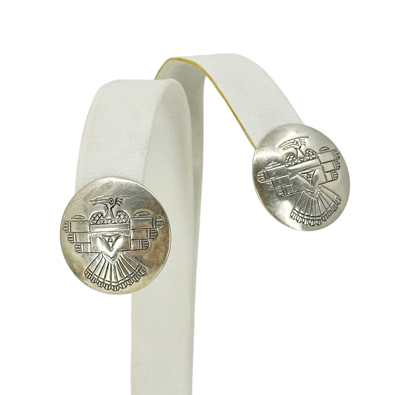 Zuni sterling silver thunderbird stud earrings GM620