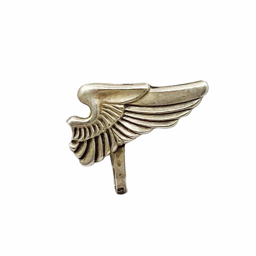 CORO sterling silver army pilot wing single earrings GM626