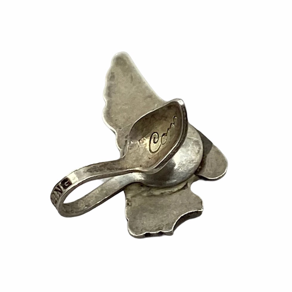 CORO sterling silver army pilot wing single earrings GM626
