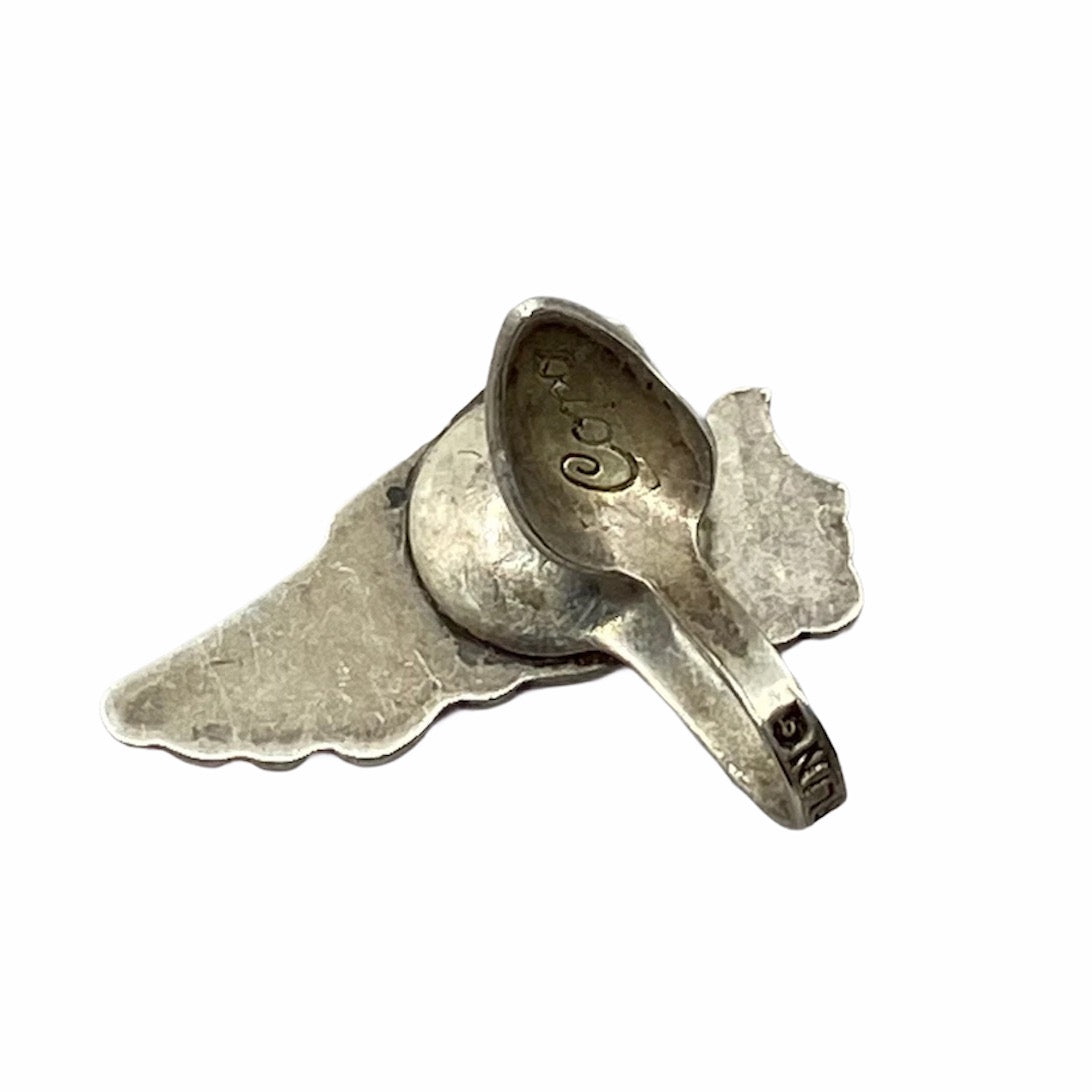 CORO sterling silver army pilot wing single earrings GM626
