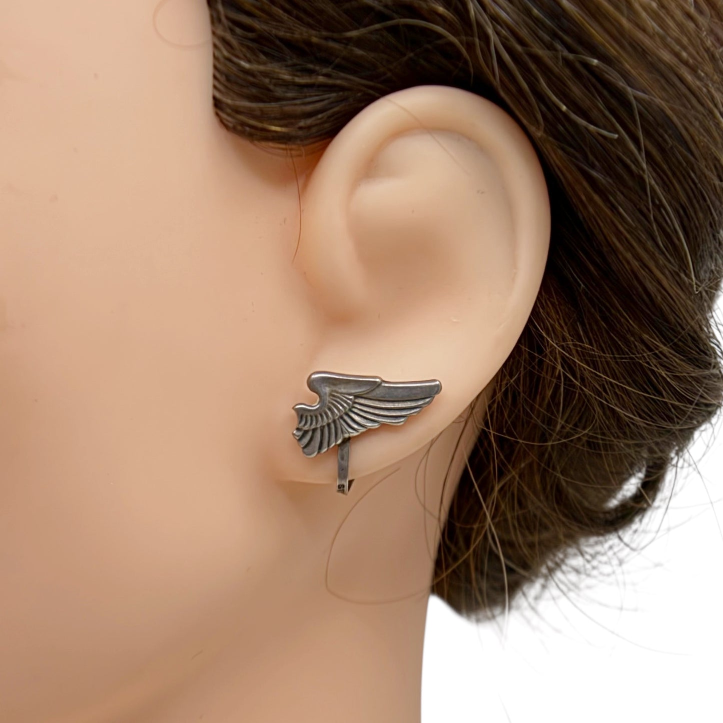 CORO sterling silver army pilot wing single earrings - GM626