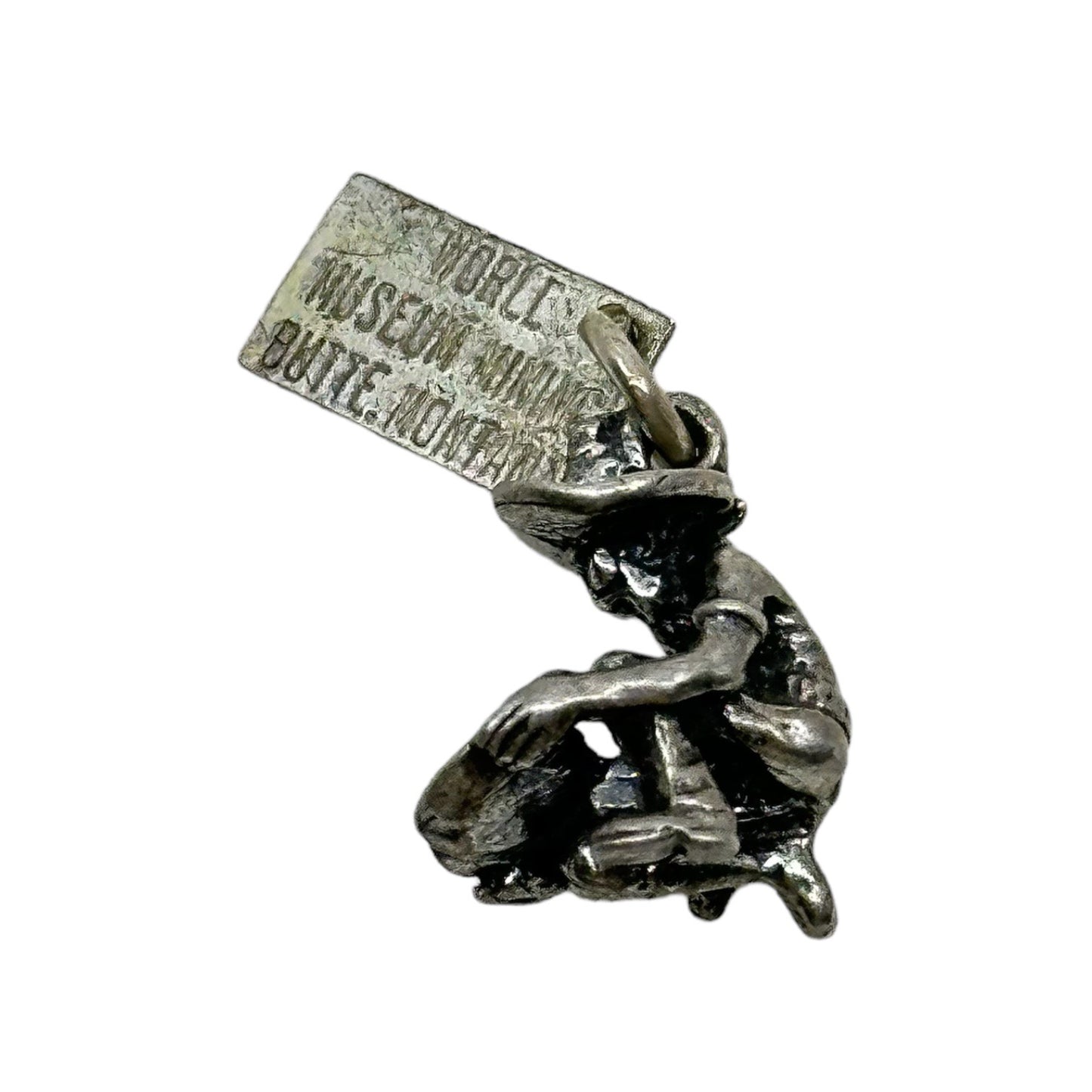 Vintage sterling silver World Museum mining Butte Montana charm pendant GM627