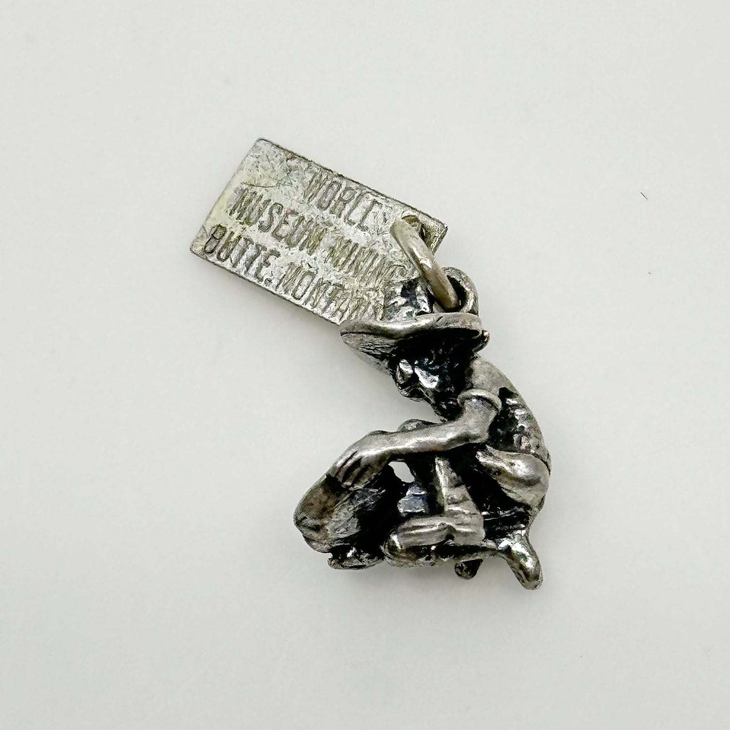 Vintage sterling silver World Museum mining Butte Montana charm pendant GM627
