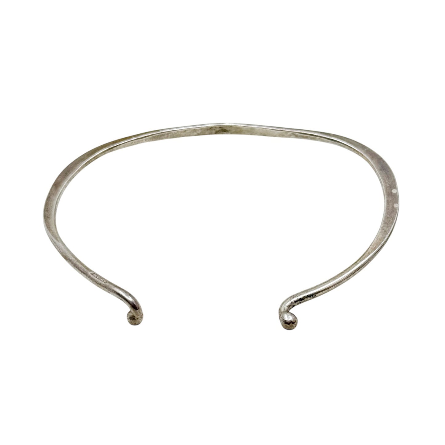 Vintage modernist sterling silver hammered cuff bracelet - GM63