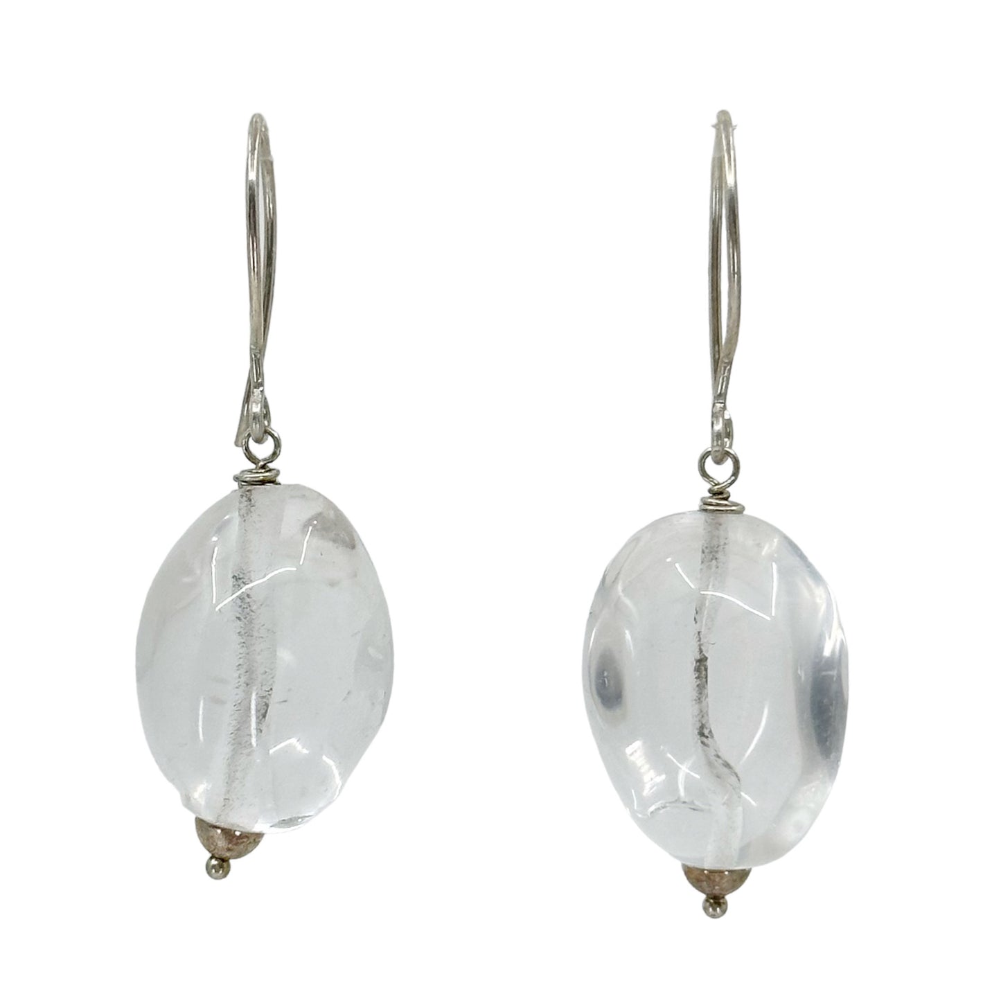 Sterling silver Rock crystal bead earrings GM630